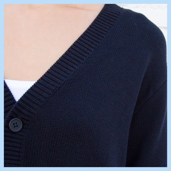 Women's Navy Blue Cardigan - Picture 4 of 8